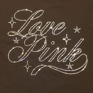 BNWT‼️ 🌟 BLING 🌟 Victoria's Secret/PINK Long Sleeve T-shirt - Black - Small